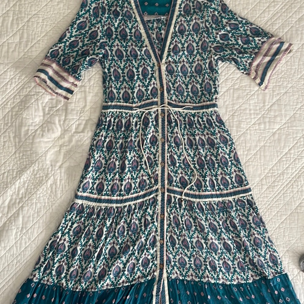 paisley midi dress